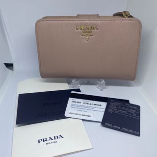 【極美品】超希少PRADA 二つ折り財布 レター型 サフィアーノ アイコン ロゴ