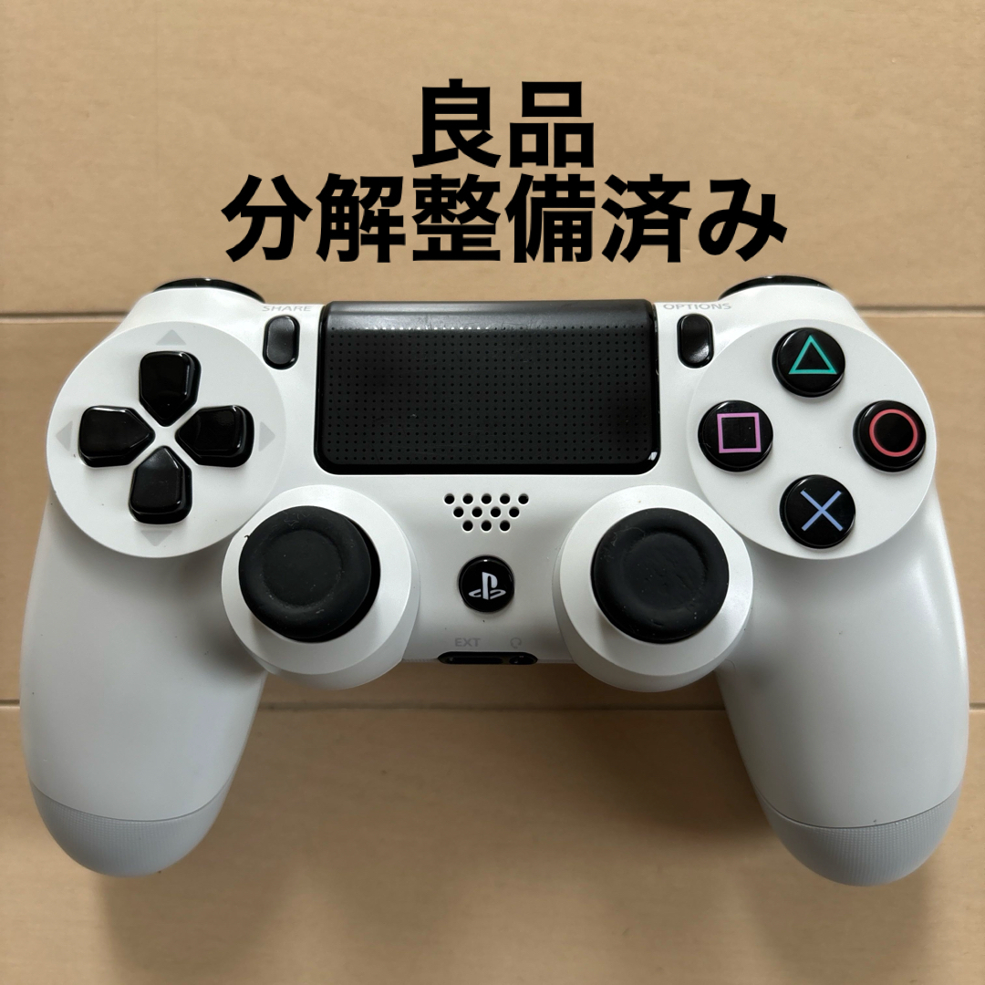 PlayStation4(プレイステーション4)の良品 SONY PS4 純正 コントローラー DUALSHOCK4 ホワイト エンタメ/ホビーのゲームソフト/ゲーム機本体(家庭用ゲーム機本体)の商品写真