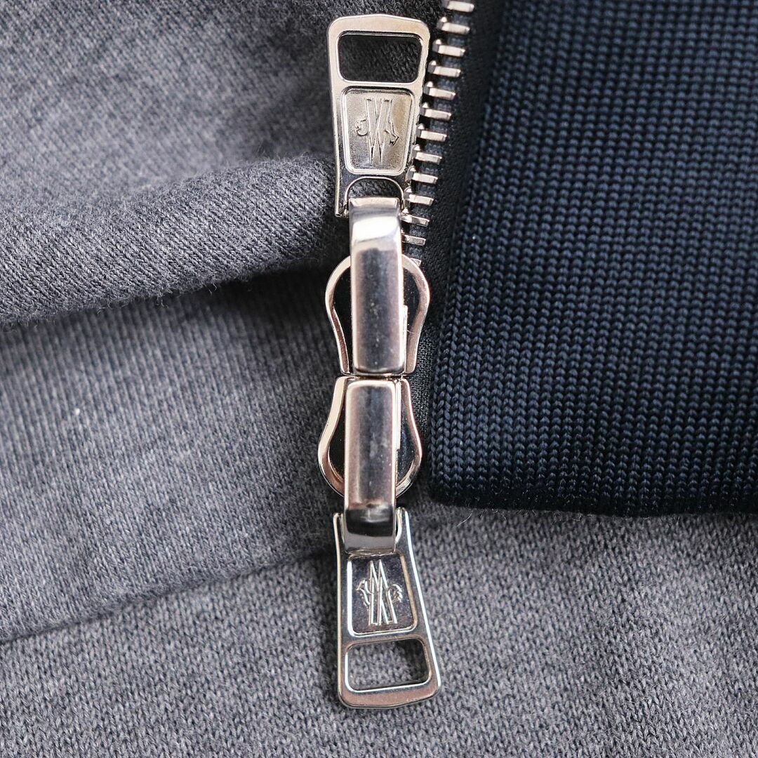 極美品◆2020AW MONCLER モンクレール MAGLIA CARDIGAN リバーシブル WZIP ダウン切り替え ブルゾン/ジャケット 紺×グレー L 国内正規品