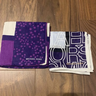マイケルコース(Michael Kors)のマイケルコース　ハンカチ　2枚セット　まとめ売り　紫(ハンカチ)