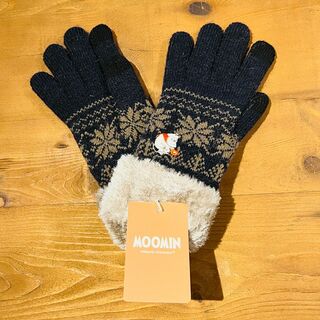 ムーミン(MOOMIN)の【新品】ムーミン　ワンポイント刺繍　スマホ対応手袋「ムーミン フラワー」(手袋)