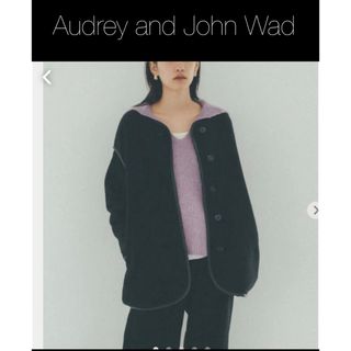 オードリーアンドジョンワッド(audrey and john wad)の【Audrey and John Wad】定価19000円　パイピングブルゾン(ノーカラージャケット)