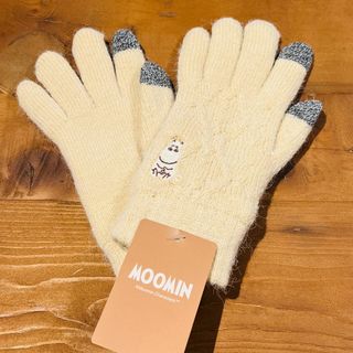 ムーミン(MOOMIN)の【新品】ムーミン　ワンポイント刺繍　スマホ対応手袋「ムーミン こまりがお」(手袋)