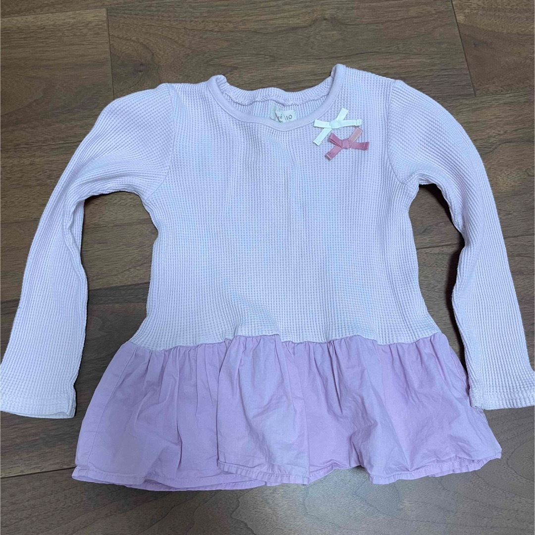 110センチ　ロンT 長袖シャツ　4枚 キッズ/ベビー/マタニティのキッズ服女の子用(90cm~)(Tシャツ/カットソー)の商品写真