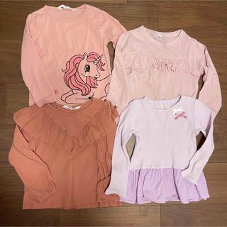 110センチ　ロンT 長袖シャツ　4枚(Tシャツ/カットソー)