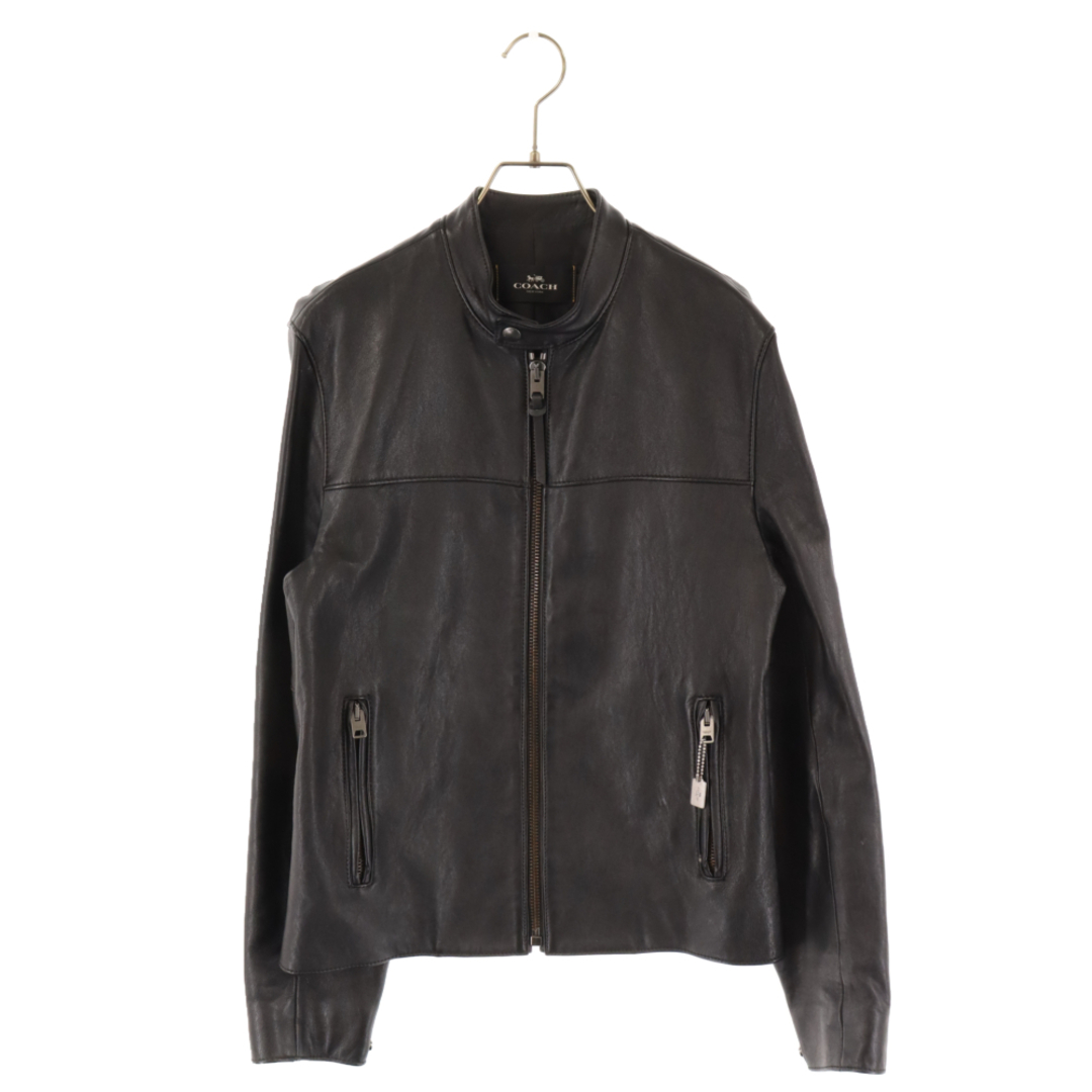 COACH - COACH コーチ LEATHER RACER JACKET レザー レーサー シングル ...