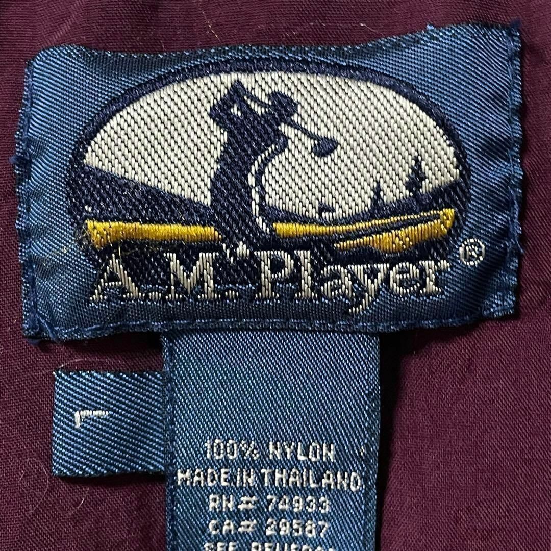 A.M.PLAYER アメリカ ナイロンジャケットピステジャケット刺繍メンズ