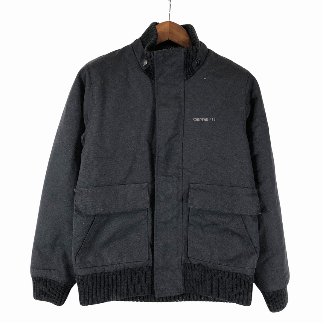 Carhartt カーハート コーデュラナイロン 中綿 ジャケット ワーク  アメカジ ブラック (メンズ XS)   O9986約41cm着丈