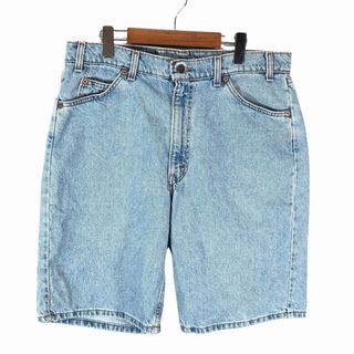 リーバイス(Levi's)のUSA製 Levi's リーバイス 550 デニムハーフパンツ アメカジ ライトブルー (メンズ 36×00) 中古 古着 P0008(デニム/ジーンズ)