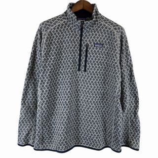 パタゴニア(patagonia)のpatagonia パタゴニア ベターセーター ハーフジップ フリースジャケット アウトドア 総柄 グレー (メンズ XL) 中古 古着 P0027(その他)