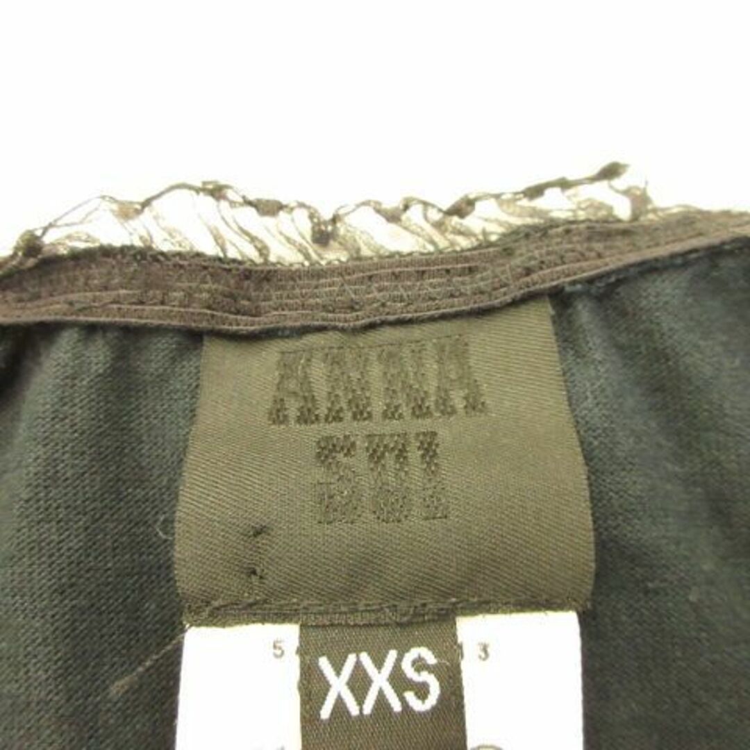 ANNA SUI(アナスイ)のアナスイ ANNA SUI タンクトップ フリル 紺 XXS *A547 レディースのトップス(タンクトップ)の商品写真