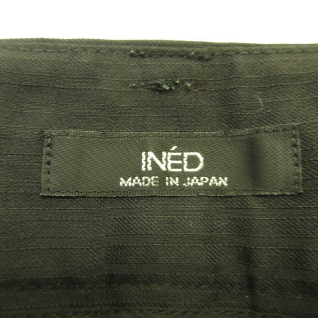 INED(イネド)のイネド INED パンツ スラックス ストレート ストライプ 黒 15 レディースのパンツ(その他)の商品写真