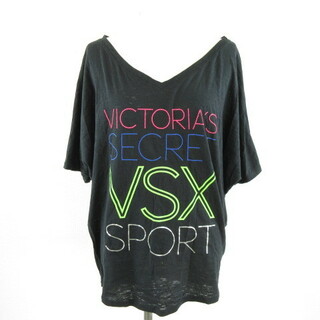 ヴィクトリアズシークレット(Victoria's Secret)のヴィクトリアシークレット Victoria's  カットソー 半袖 黒 S(カットソー(半袖/袖なし))