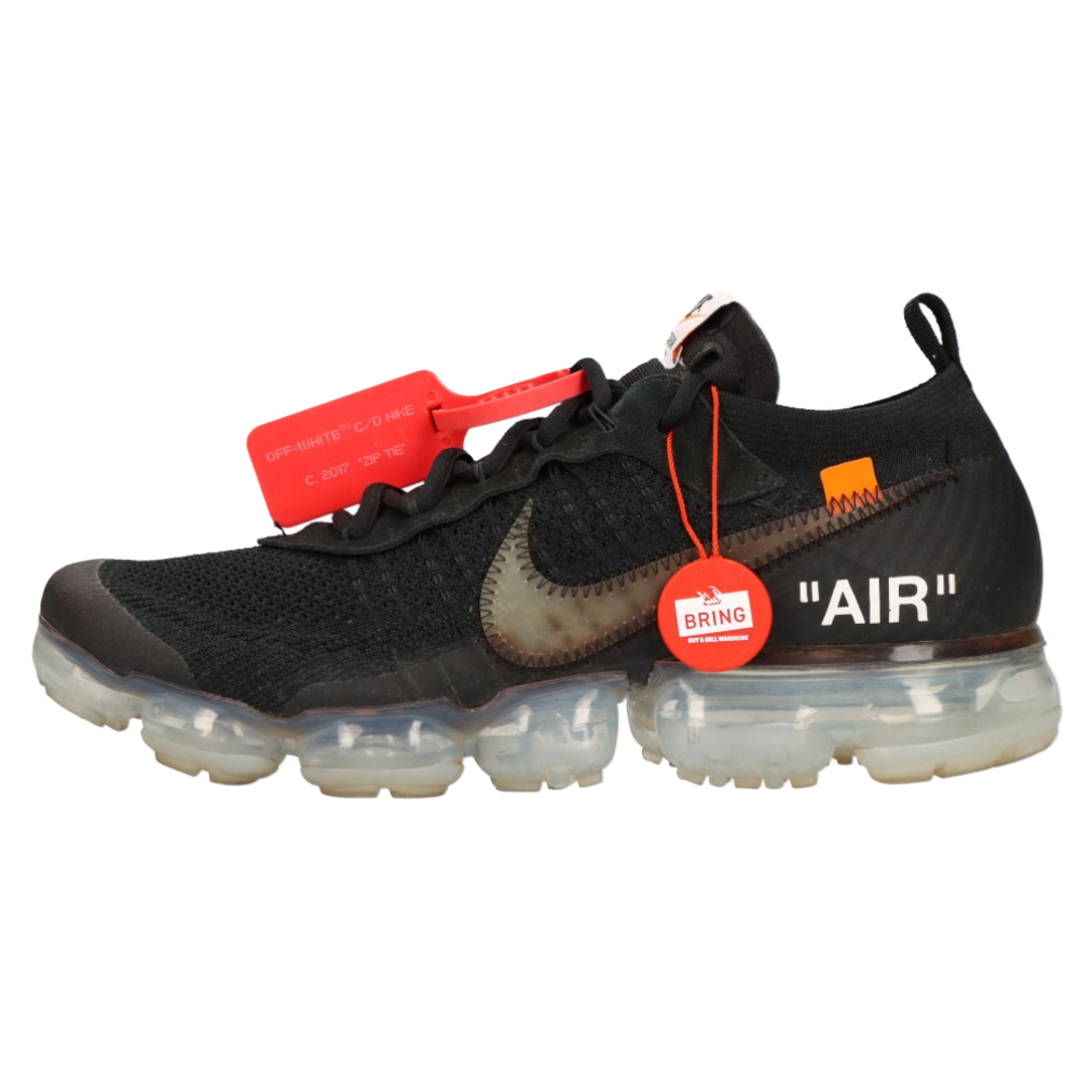 NIKE ナイキ ×OFF-WHITE THE 10 AIR VAPORMAX FK×オフホワイト ザテン エアヴェイパーマックス フライニット ローカットスニーカー ブラック US9.5/27.5cm AA3831-002