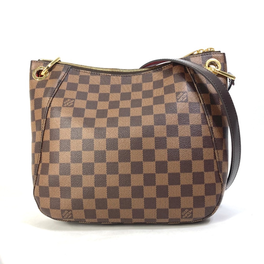 オープンポケットx1内側ルイヴィトン LOUIS VUITTON サウス・バンク N42230 ダミエ 斜め掛け フリンジ タッセル ショルダーバッグ ダミエキャンバス ブラウン