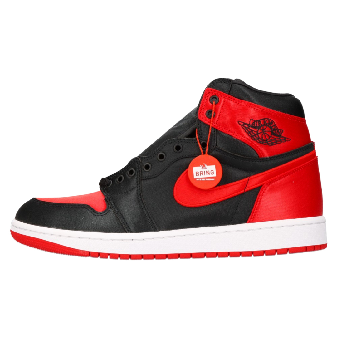 NIKE ナイキ WMNS AIR JORDAN 1 RETRO HIGH OG Satin Bred' FD4810-061 エアジョーダン1 レトロ ハイ サテンブレッド US10.5/27.5cm ブラック/レッド