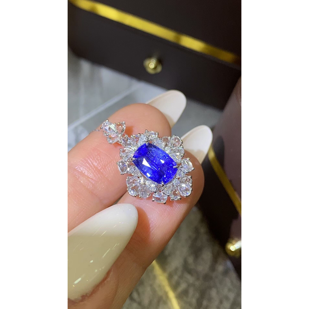 天然 ブルーサファイア ダイヤ  ペンダントトップ2.86ct ¥