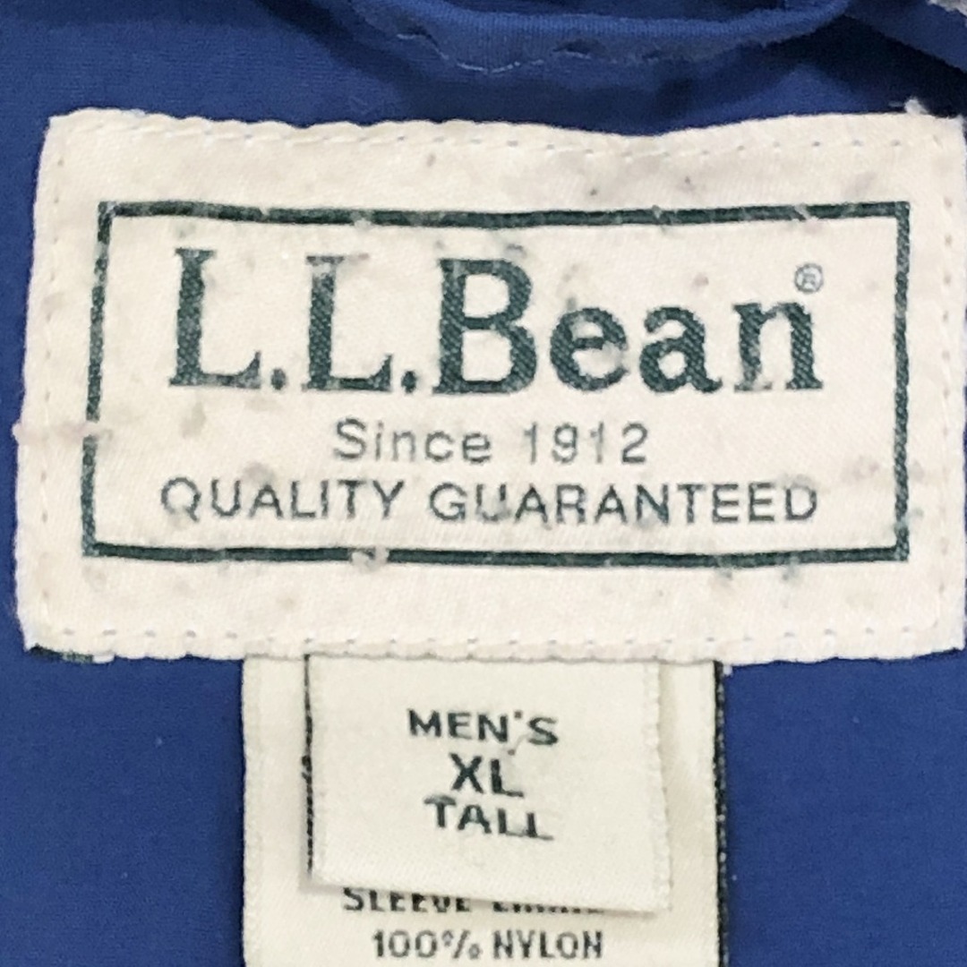 L.L.Bean(エルエルビーン)のL.L.Bean エルエルビーン ワンポイントロゴ ナイロン ジャケット 防風 アウトドア キャンプ 防寒 ブルー (メンズ XL) 中古 古着 P0136 メンズのジャケット/アウター(その他)の商品写真