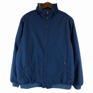 エルエルビーン(L.L.Bean)のL.L.Bean エルエルビーン ワンポイントロゴ ナイロン ジャケット 防風 アウトドア キャンプ 防寒 ブルー (メンズ XL) 中古 古着 P0136(その他)