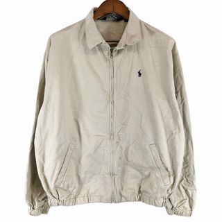 ポロラルフローレン(POLO RALPH LAUREN)の90年代 Polo by Ralph Lauren ポロ ラルフローレン スイングトップ カジュアル ベージュ (メンズ L) 中古 古着 P0202(その他)