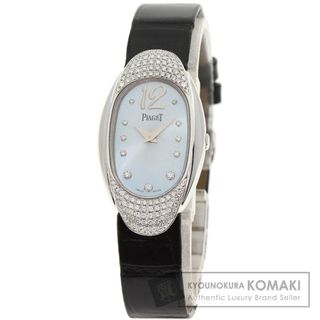 ピアジェ(PIAGET)のPIAGET P10002 ライムライト ベゼル ダイヤモンド 腕時計 K18WG 革 ダイヤモンド レディース(腕時計)