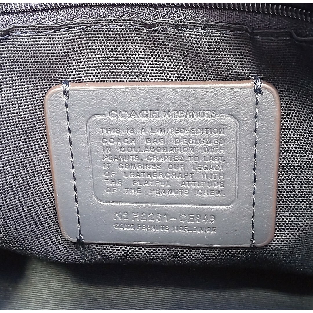 ●新品未使用 COACH コーチ ショルダー付き トートバッグ スヌーピー