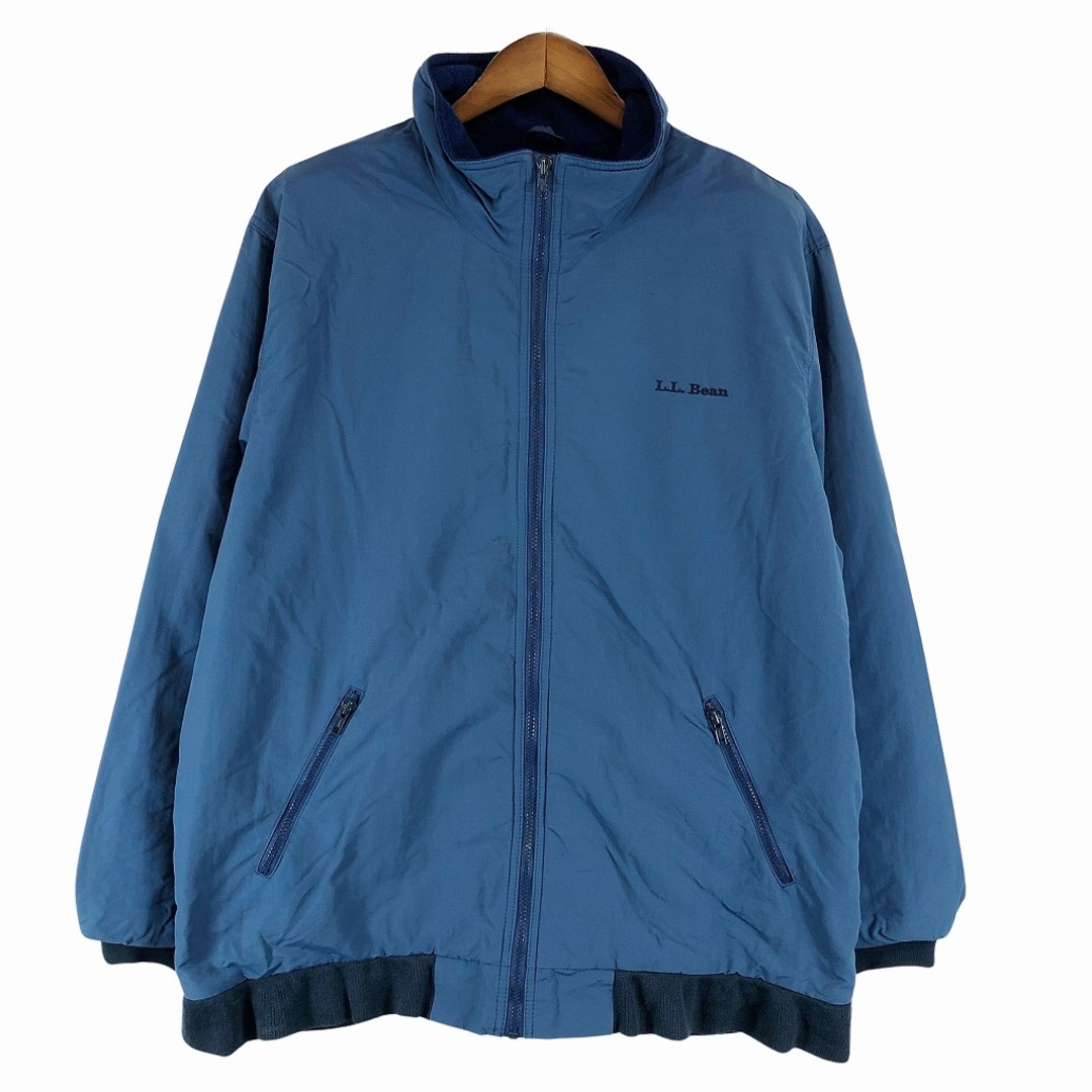 90年代 L.L.Bean エルエルビーン WARM-UP JACKET ナイロン ジャケット アウトドア キャンプ ブルー (メンズ -- XL相当)   P0245状態汚れ