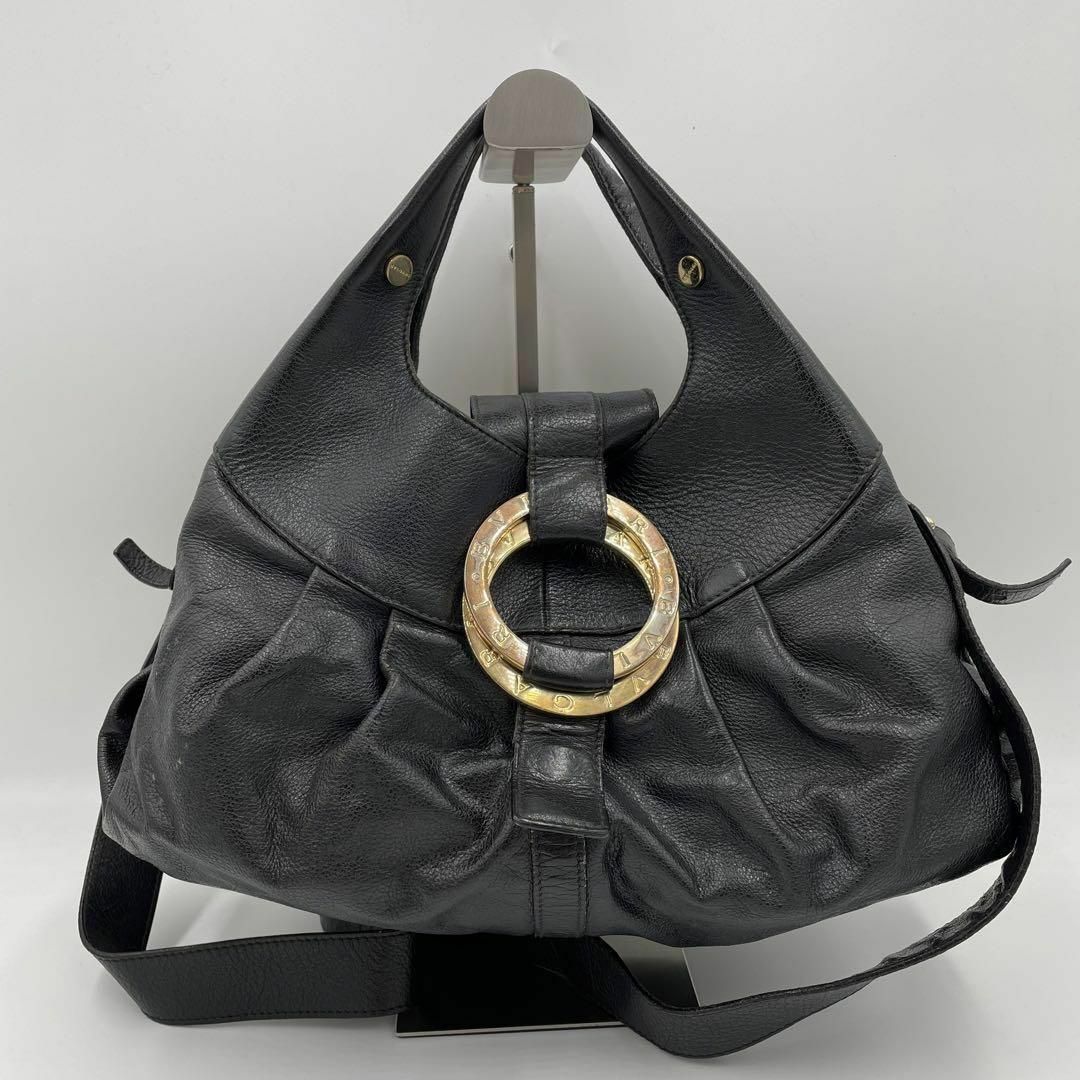 BVLGARI - 美品✨ブルガリ チャンドラ 2way バッグ サークル金具