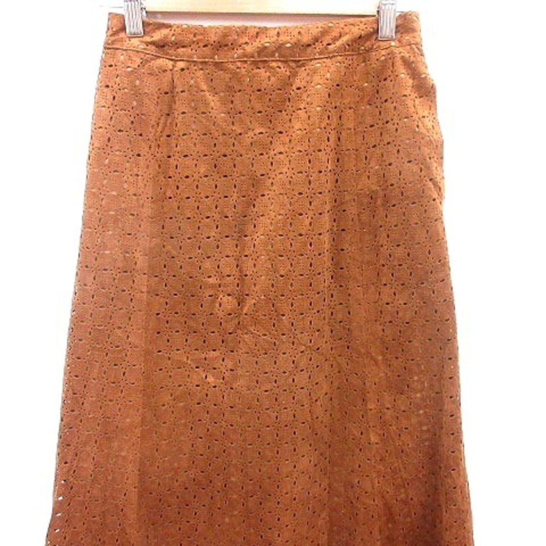Discoat(ディスコート)のディスコート Discoat スカート フレア マキシ 総柄 F 茶 ブラウン レディースのスカート(ロングスカート)の商品写真