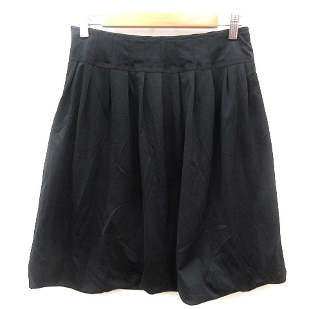 COMME CA ISM(コムサイズム)のコムサイズム バルーンスカート フレア ひざ丈 L 黒 ブラック /AU レディースのスカート(ひざ丈スカート)の商品写真