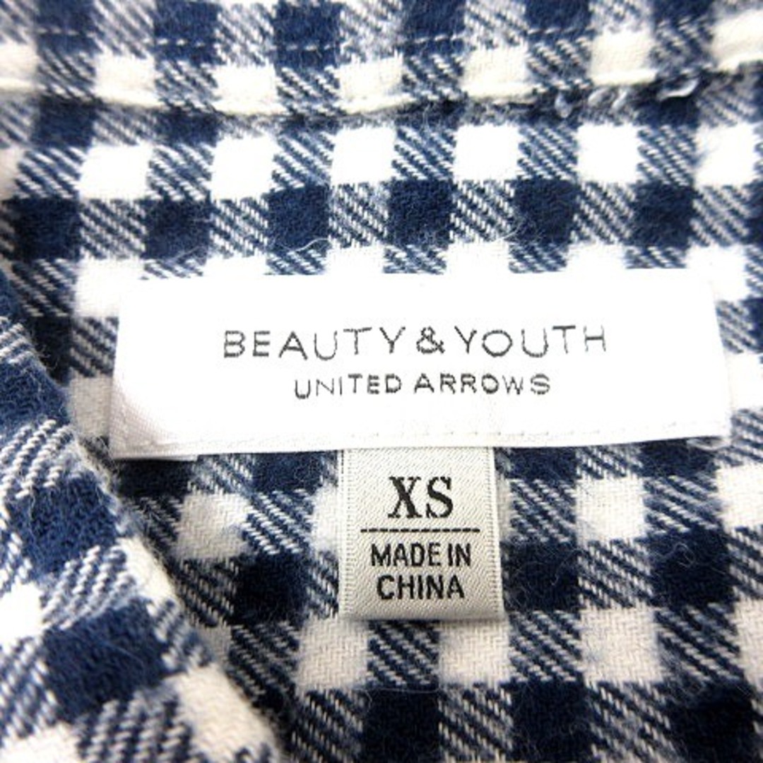 BEAUTY&YOUTH UNITED ARROWS(ビューティアンドユースユナイテッドアローズ)のB&Y ユナイテッドアローズ ビューティー&ユース ネルシャツ 長袖 XS 紺 メンズのトップス(シャツ)の商品写真