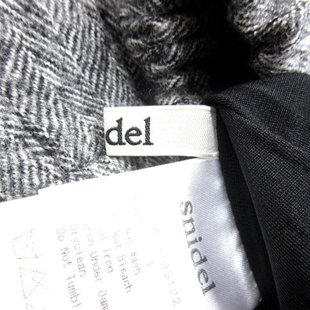 SNIDEL(スナイデル)のスナイデル タイトスカート ミニ ヘリンボーン柄 ツイード ウール 1 グレー レディースのスカート(ミニスカート)の商品写真