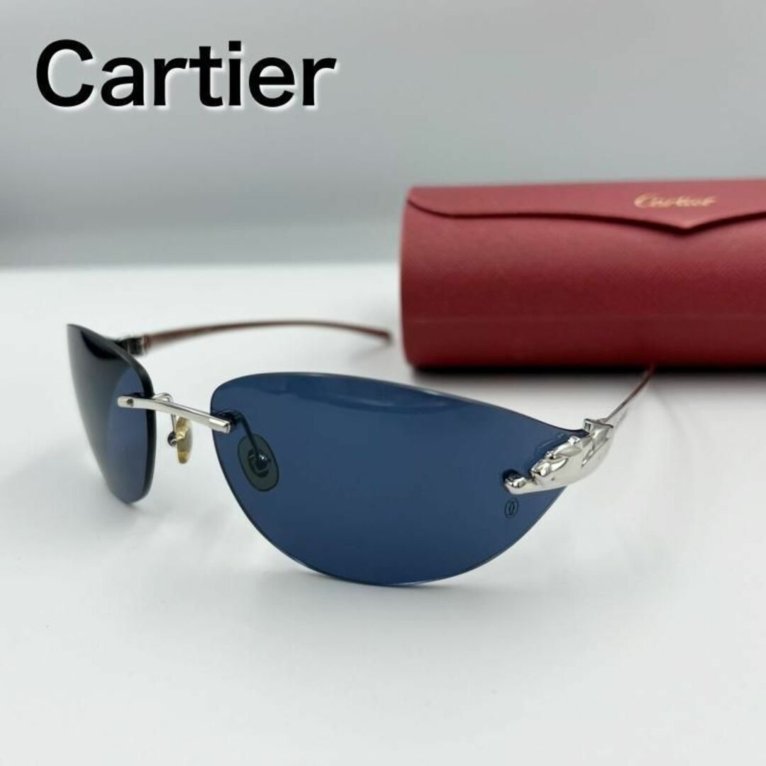 Cartier サングラス パンサー パンテール ガクト着用 メタルフレームサングラス/メガネ