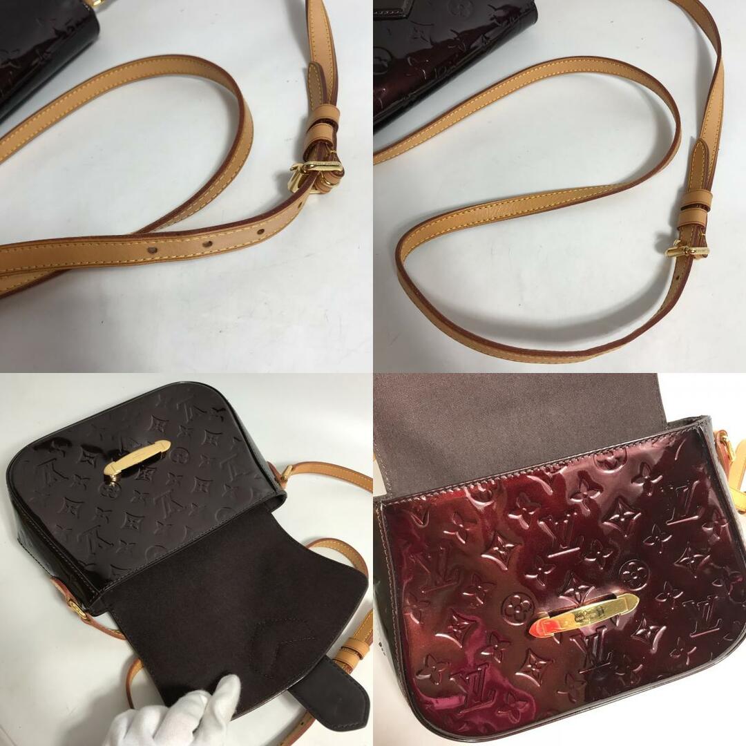 ルイヴィトン LOUIS VUITTON ベルフラワーPM M91704 モノグラムヴェルニ 斜め掛け ショルダーバッグ モノグラムヴェルニ アマラント パープル