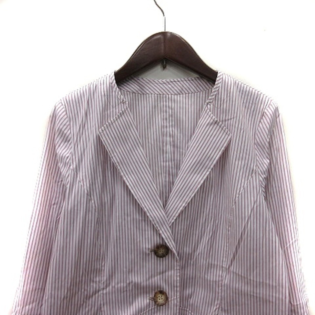 other(アザー)のイヴィスト テーラードジャケット ストライプ 40 ピンク 白 ホワイト /YI レディースのジャケット/アウター(その他)の商品写真