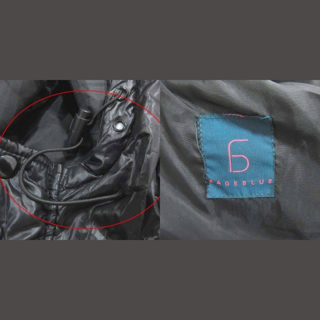 RAGEBLUE(レイジブルー)のレイジブルー 中綿ベスト ジップアップ フード 切替 リブ 総裏地 M 黒 メンズのトップス(ベスト)の商品写真