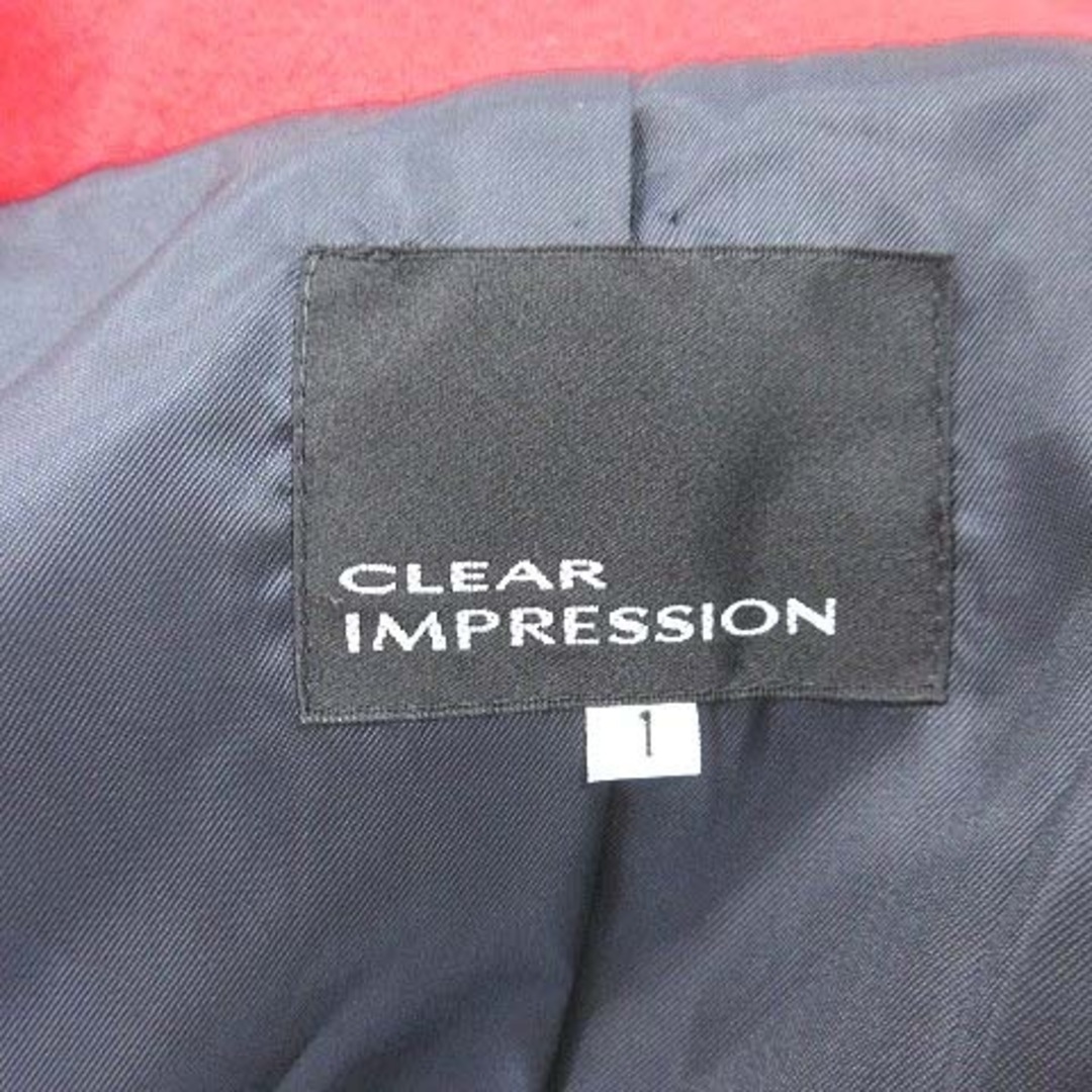 CLEAR IMPRESSION(クリアインプレッション)のクリアインプレッション ピーコート Pコート 総裏地 ウール 1 赤 レッド レディースのジャケット/アウター(ピーコート)の商品写真