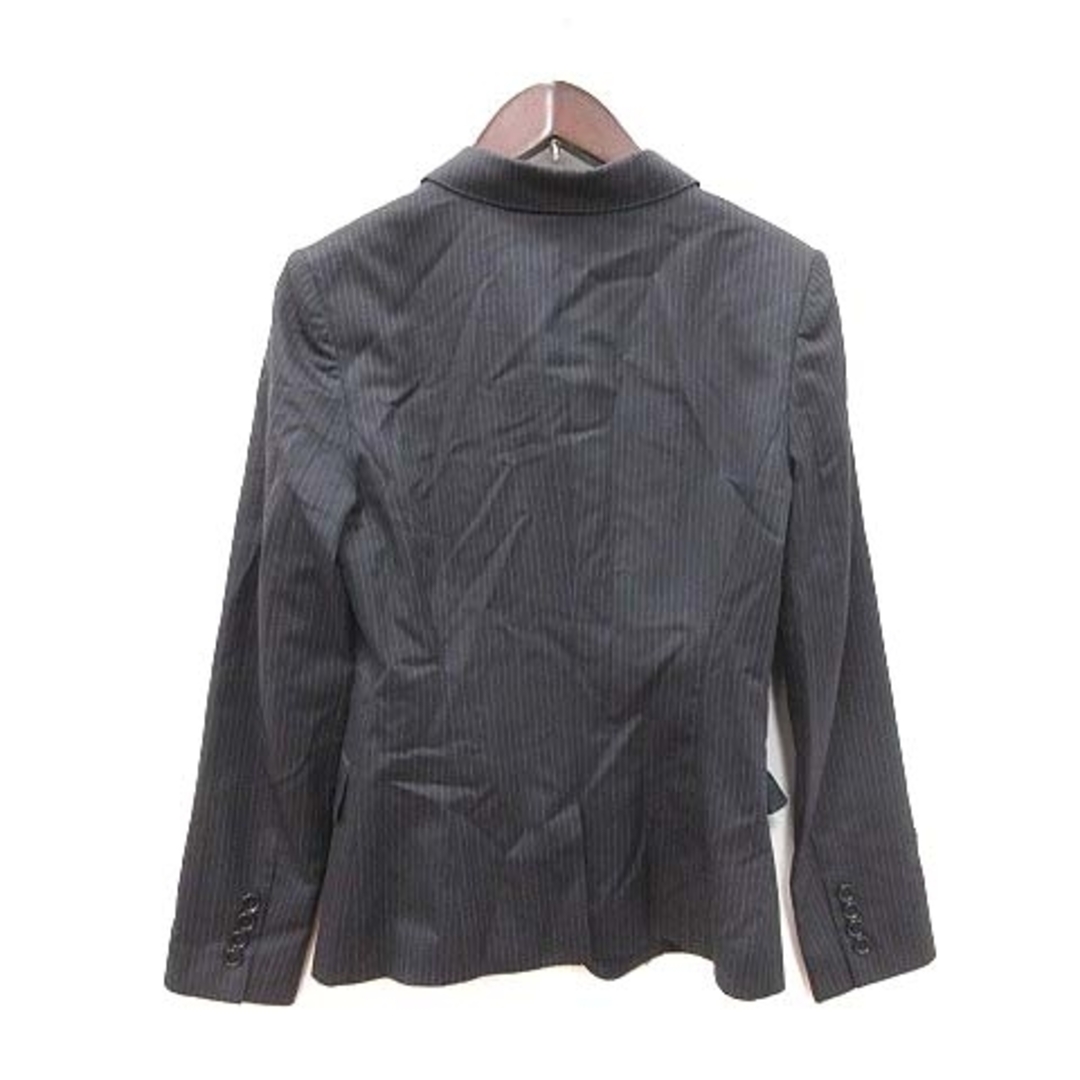 UNTITLED(アンタイトル)のアンタイトル テーラードジャケット シングル 総裏地 ストライプ 1 黒  レディースのジャケット/アウター(その他)の商品写真