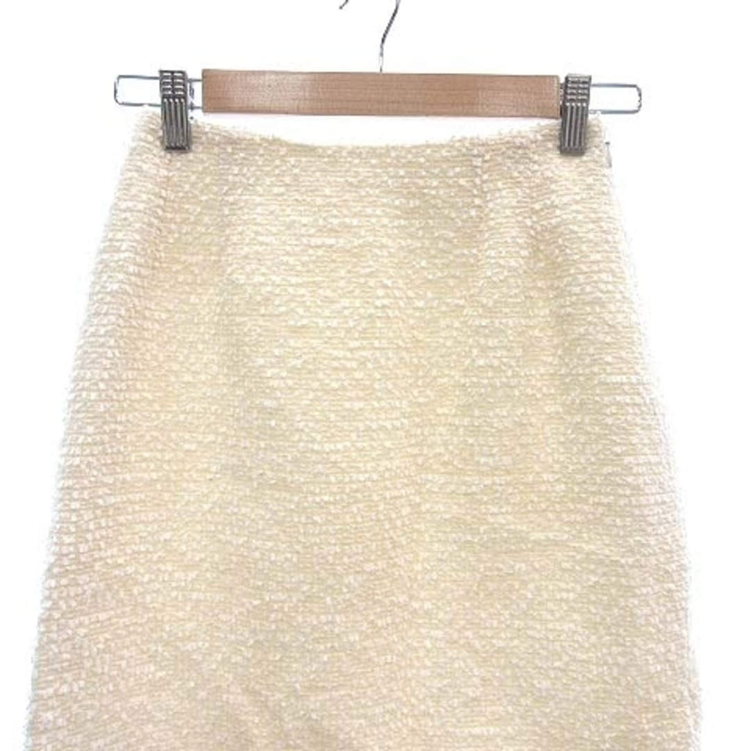 Harrods(ハロッズ)のハロッズ タイトスカート ひざ丈 フリンジ 1 クリームベージュ 白 ホワイト レディースのスカート(ひざ丈スカート)の商品写真