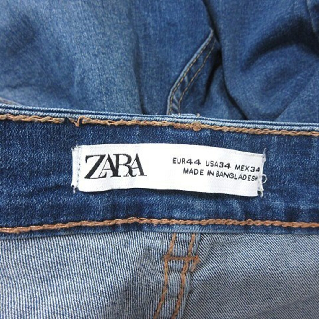 ZARA(ザラ)のザラ スキニーパンツ デニム ジーンズ ダメージ加工 紺 ネイビー /YI レディースのパンツ(その他)の商品写真