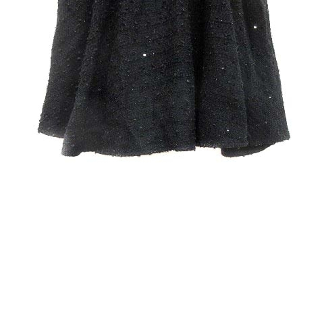 Ank Rouge(アンクルージュ)のANK ROUGE フレアスカート ミニ ツイード スパンコール M 黒 /YK レディースのスカート(ミニスカート)の商品写真
