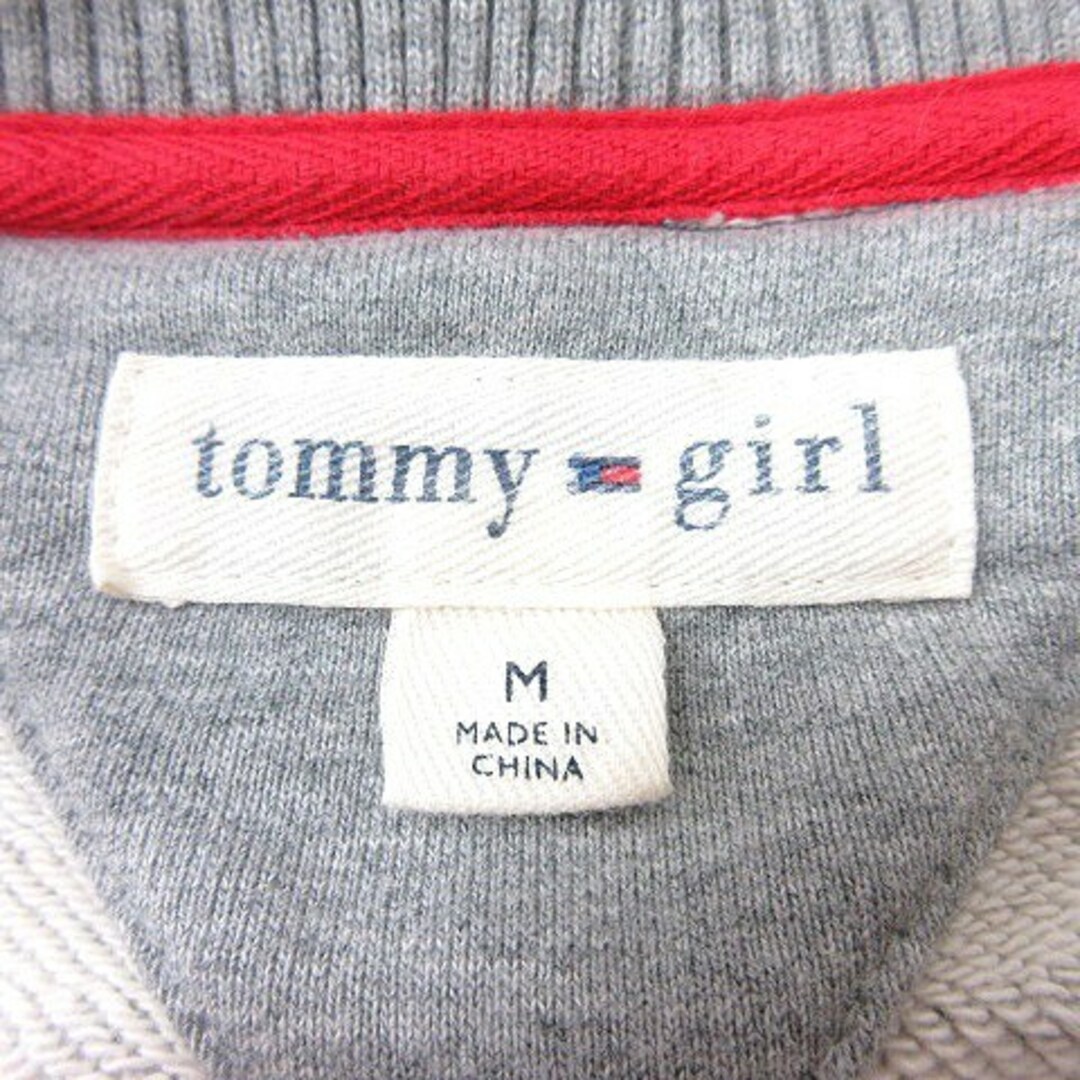 tommy girl(トミーガール)のトミーガール パンツ サロペット オールインワン ライン 五分袖 M グレー レディースのパンツ(サロペット/オーバーオール)の商品写真