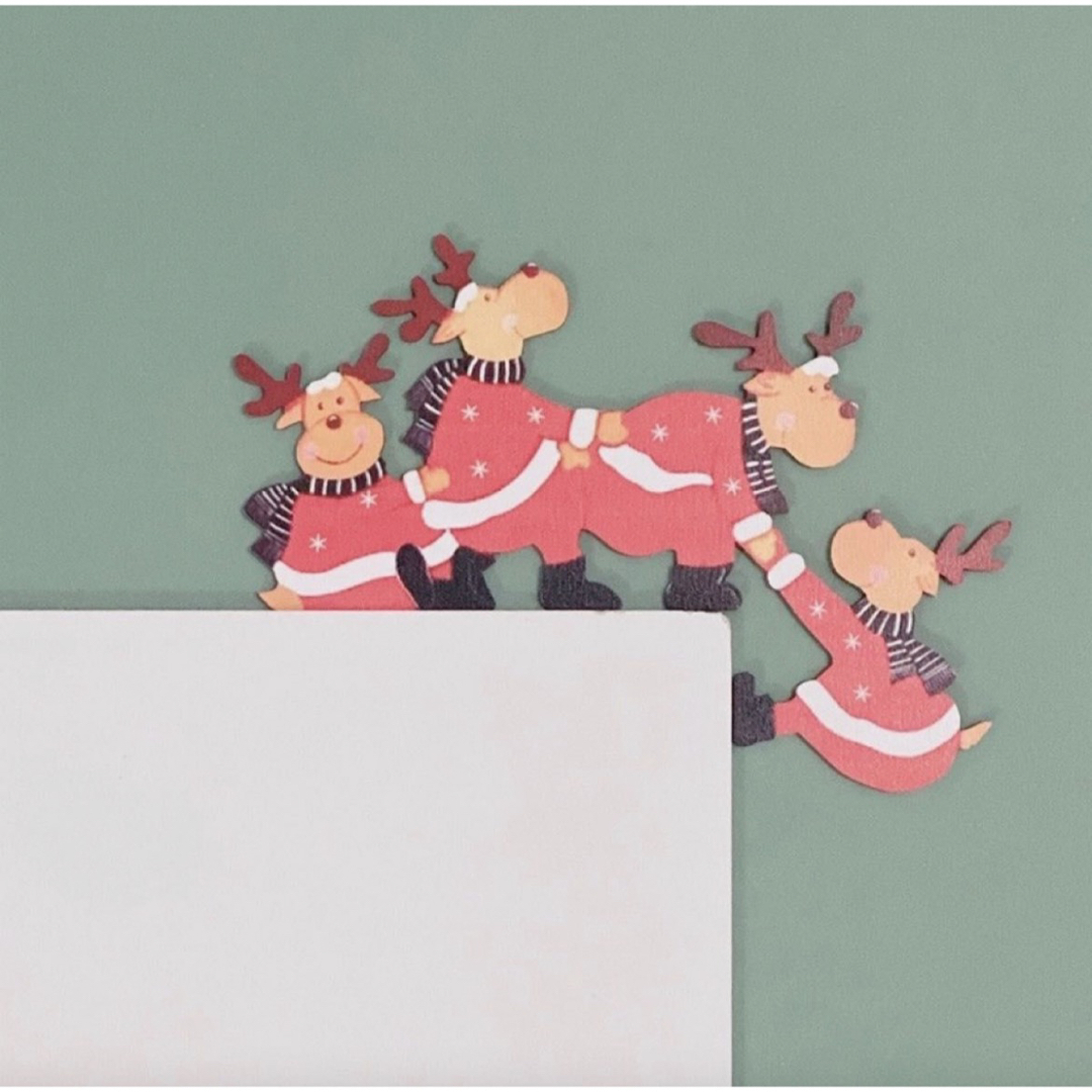 クリスマス ウッドコーナー フレーム サンタ ツリー 飾り トナカイ 妖精 ハンドメイドのインテリア/家具(インテリア雑貨)の商品写真