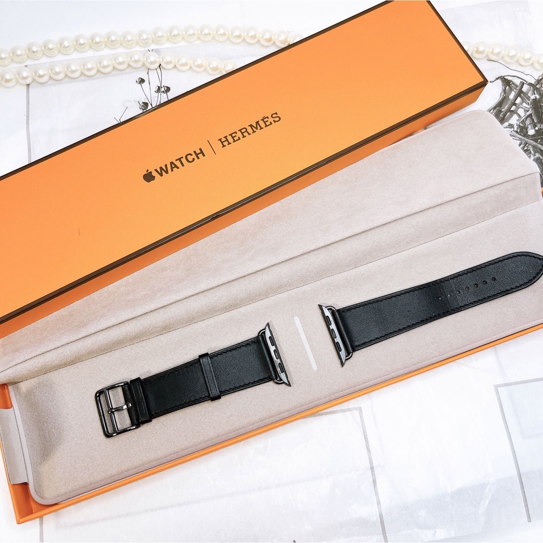 Hermes(エルメス)のHERMES エルメス　 アップルウォッチ　レザーベルト　44mm メンズの時計(レザーベルト)の商品写真