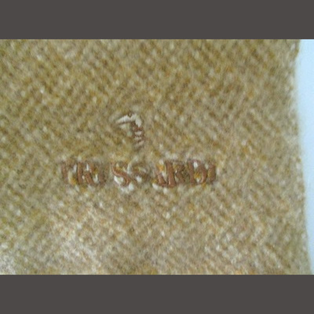 Trussardi(トラサルディ)のトラサルディ マフラー アーガイル柄 ロゴ カシミヤ ブラウン メンズのファッション小物(マフラー)の商品写真