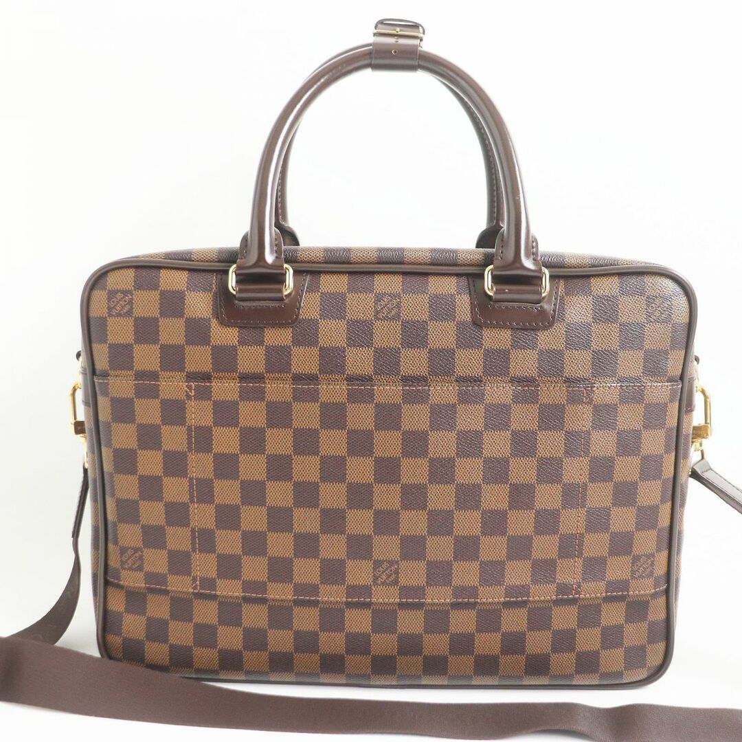 極美品□LOUIS VUITTON/ルイヴィトン N23252 ダミエ イカール ゴールド金具 2WAY ブリーフケース/ショルダーバッグ ブラウン 仏製 鍵付き