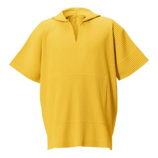 イッセイミヤケ(ISSEY MIYAKE)のオムプリッセイッセイミヤケ HOMME PLISSE パーカー オムプリッセ 黄(Tシャツ/カットソー(半袖/袖なし))