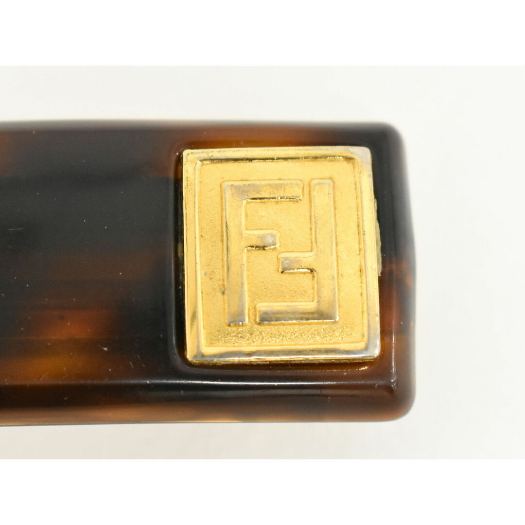 FENDI - 本物 フェンディ FENDI ロゴ べっ甲柄 バレッタ FENDI - 本物 フェンディ FENDI ロゴ べっ甲柄 バレッタ