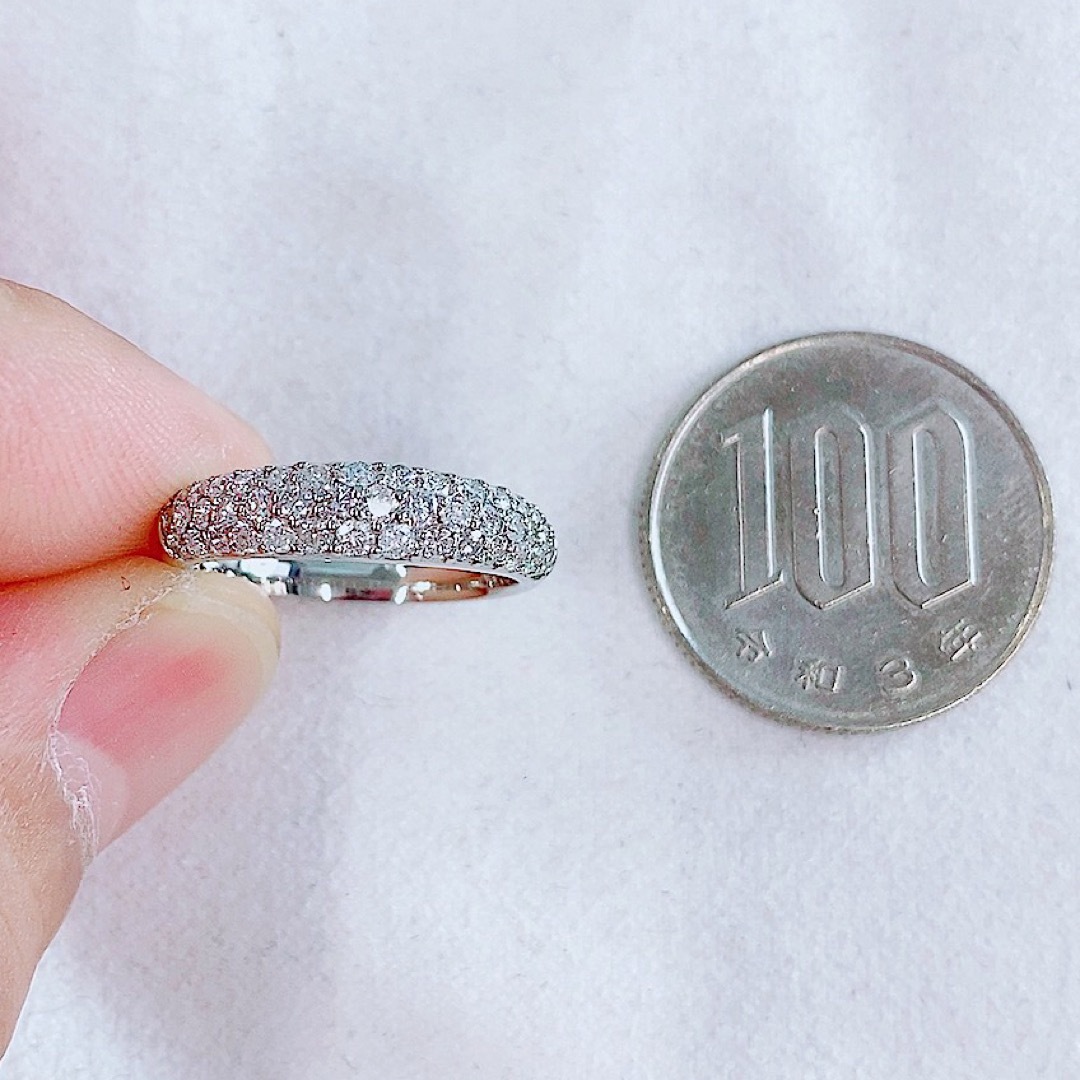 5.1g★0.85ct★✨ダイヤモンドプラチナパヴェリング指輪