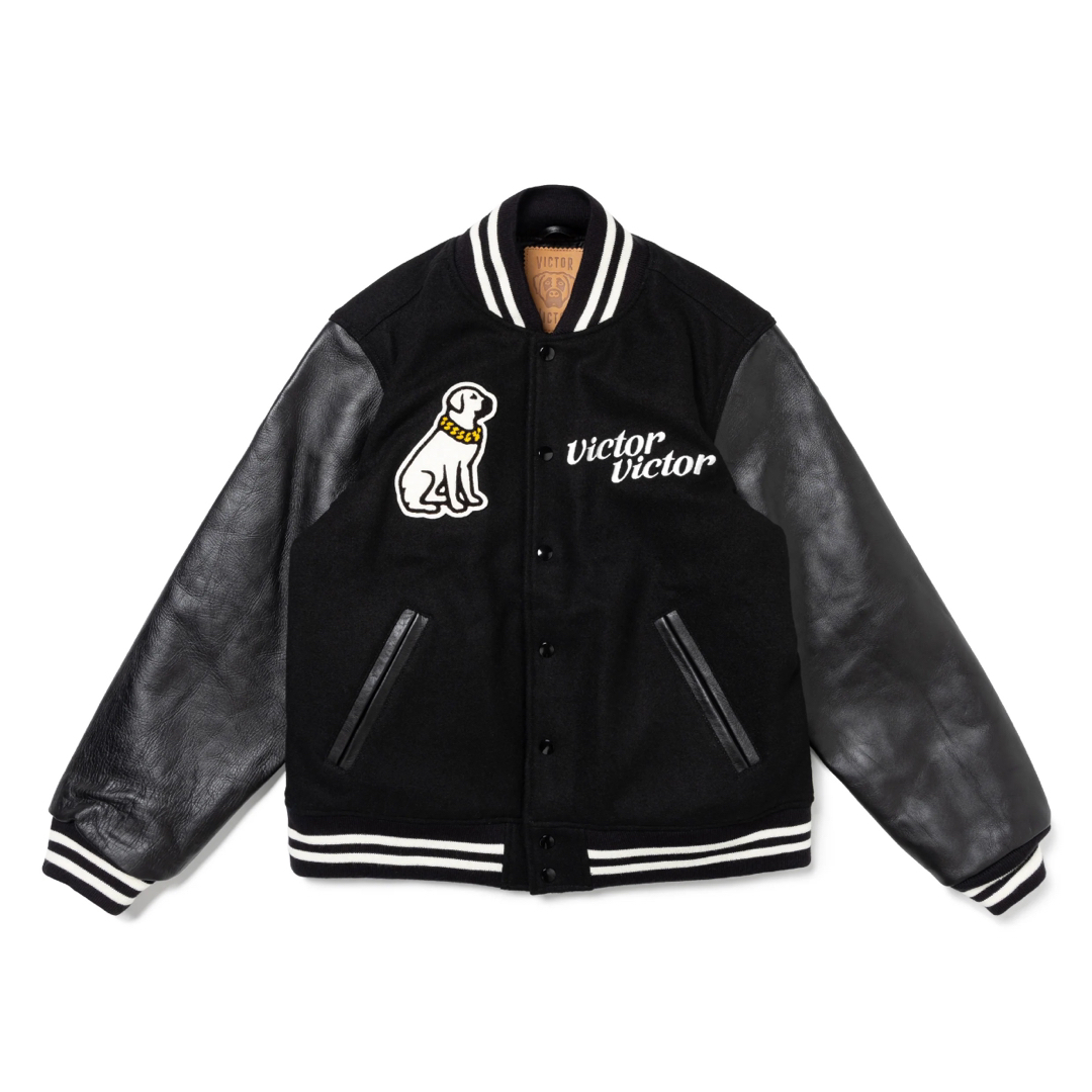 新品 送料無料 HUMAN MADE VARSITY JACKET 黒